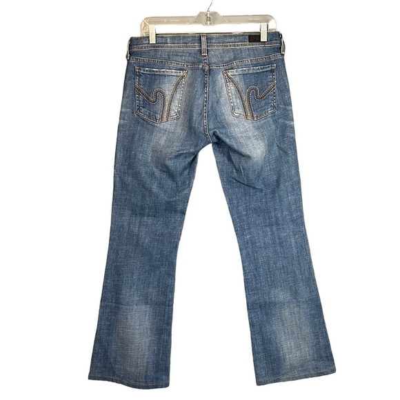 Citizens Of Humanity Jeans Low Waist Flare Wide Leg US 29 Stretch Ric Rac #109 - Picture 1 of 10